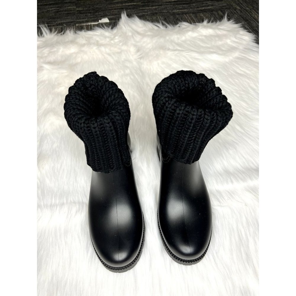 ❌SOLD❌Moncler Black Knit Ginette Boots